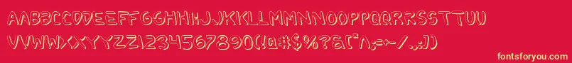 2toonv2s Font – Yellow Fonts on Red Background