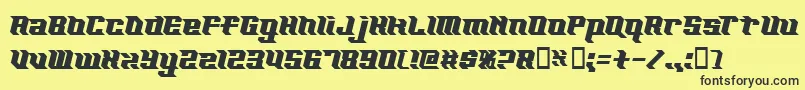 Kzexcel Font – Black Fonts on Yellow Background