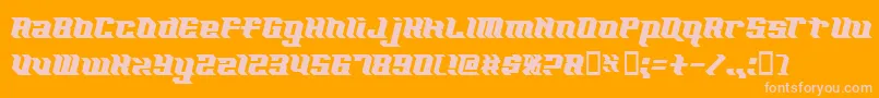 Kzexcel-Schriftart – Rosa Schriften auf orangefarbenem Hintergrund