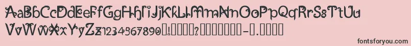 UkiranJawi Font – Black Fonts on Pink Background