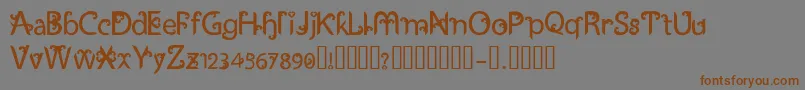 UkiranJawi Font – Brown Fonts on Gray Background