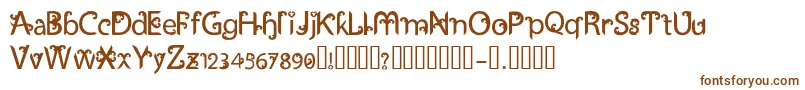 UkiranJawi Font – Brown Fonts on White Background