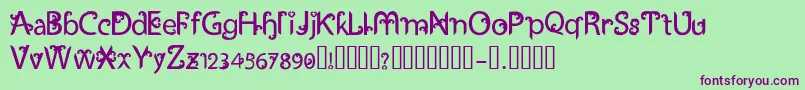 UkiranJawi Font – Purple Fonts on Green Background