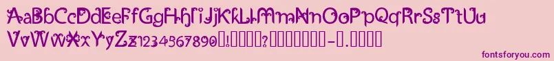 UkiranJawi Font – Purple Fonts on Pink Background