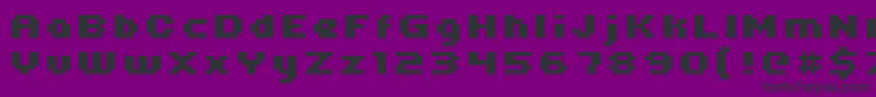 Uni05 64-Schriftart – Schwarze Schriften auf violettem Hintergrund