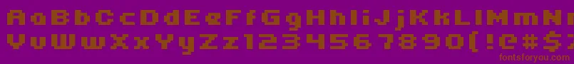 Uni05 64 Font – Brown Fonts on Purple Background