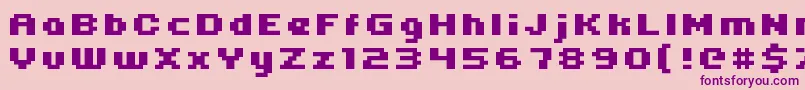 Uni05 64 Font – Purple Fonts on Pink Background