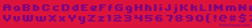 Weitere Informationen zur Uni05 64-Schriftart Uni05 64-Schriftart – Violette Schriften auf rotem Hintergrund