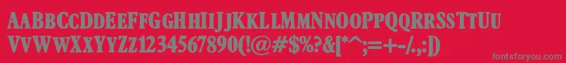 AftonJames Font – Gray Fonts on Red Background