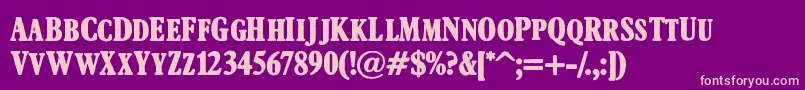 AftonJames Font – Pink Fonts on Purple Background