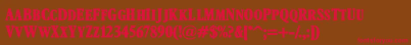AftonJames Font – Red Fonts on Brown Background