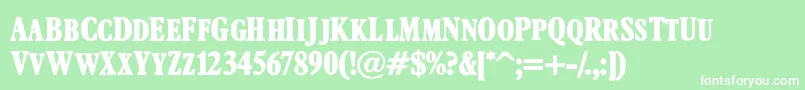 AftonJames Font – White Fonts on Green Background