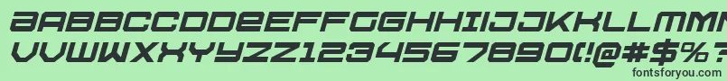 U.S.S.DallasItalic Font – Black Fonts on Green Background