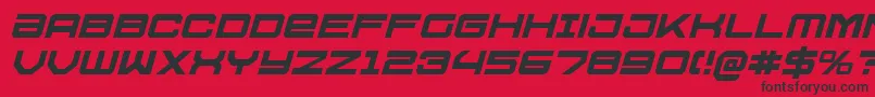 U.S.S.DallasItalic Font – Black Fonts on Red Background