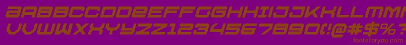 U.S.S.DallasItalic Font – Brown Fonts on Purple Background
