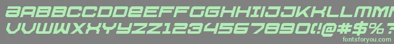 U.S.S.DallasItalic Font – Green Fonts on Gray Background
