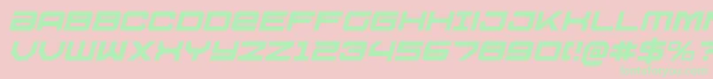 U.S.S.DallasItalic Font – Green Fonts on Pink Background