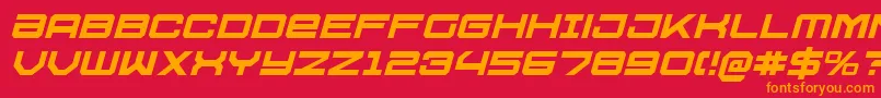 Police U.S.S.DallasItalic – polices orange sur fond rouge