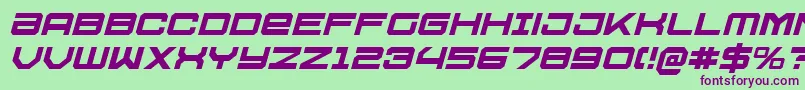 U.S.S.DallasItalic Font – Purple Fonts on Green Background