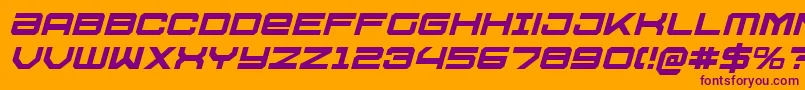 U.S.S.DallasItalic Font – Purple Fonts on Orange Background