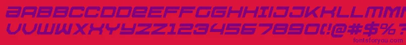 U.S.S.DallasItalic Font – Purple Fonts on Red Background