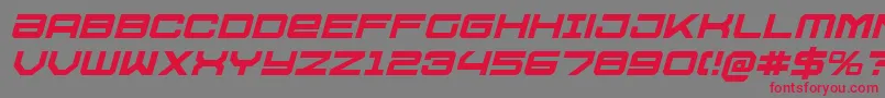 U.S.S.DallasItalic Font – Red Fonts on Gray Background