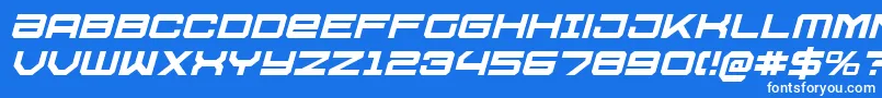 U.S.S.DallasItalic Font – White Fonts on Blue Background