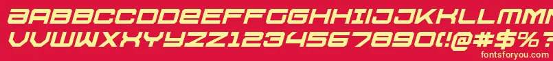U.S.S.DallasItalic Font – Yellow Fonts on Red Background