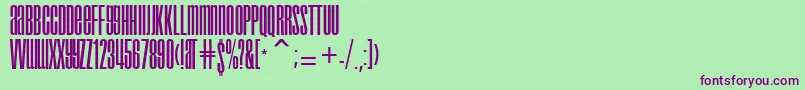 DroidRegular Font – Purple Fonts on Green Background
