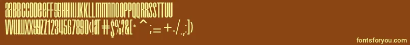 Czcionka DroidRegular – żółte czcionki na brązowym tle