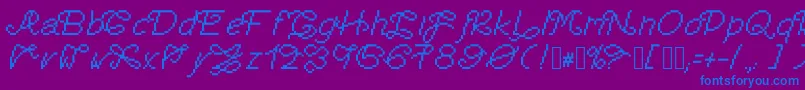 Aphotheotica Font – Blue Fonts on Purple Background