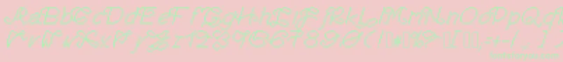 Aphotheotica Font – Green Fonts on Pink Background