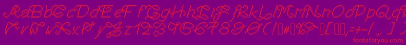 Aphotheotica Font – Red Fonts on Purple Background