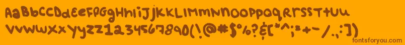 fuente BabyDontWorryBoutIt – Fuentes Marrones Sobre Fondo Naranja
