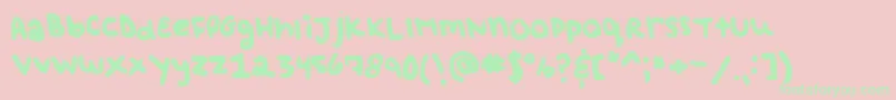 BabyDontWorryBoutIt Font – Green Fonts on Pink Background