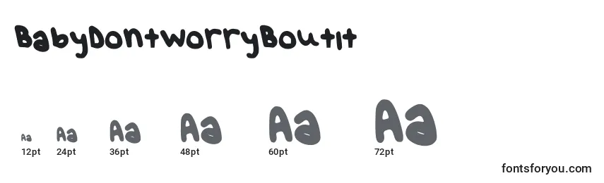 Размеры шрифта BabyDontWorryBoutIt