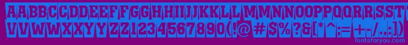 AMonumentottlnrcmswBold Font – Blue Fonts on Purple Background