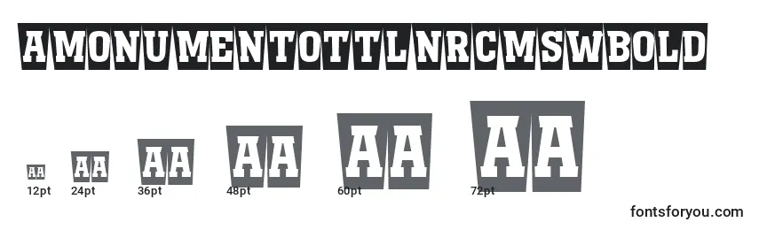 AMonumentottlnrcmswBold Font Sizes
