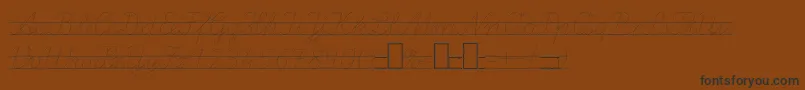 Police LaEi2Italic – polices noires sur fond brun