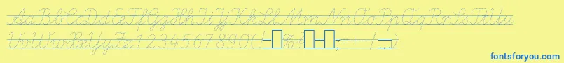 fuente LaEi2Italic – Fuentes Azules Sobre Fondo Amarillo
