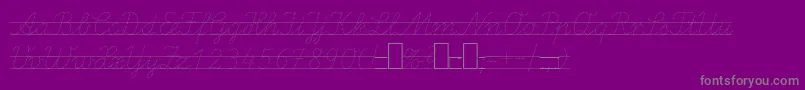 Шрифт LaEi2Italic – серые шрифты на фиолетовом фоне
