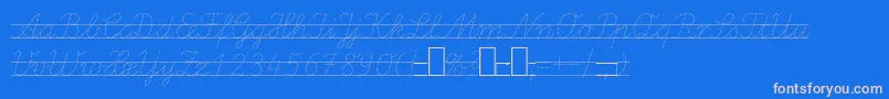 Fonte LaEi2Italic – fontes rosa em um fundo azul