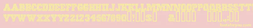 ScreendoorRegular Font – Yellow Fonts on Pink Background