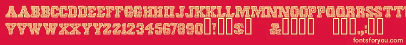 ScreendoorRegular Font – Yellow Fonts on Red Background