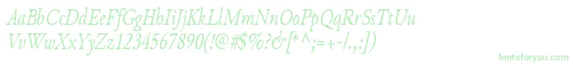 Saiba mais sobre a fonte JunicodeItaliccondensed Fonte JunicodeItaliccondensed – fontes verdes em um fundo branco