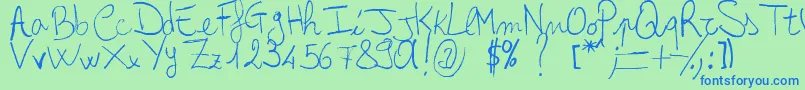 ArcangelosWords Font – Blue Fonts on Green Background