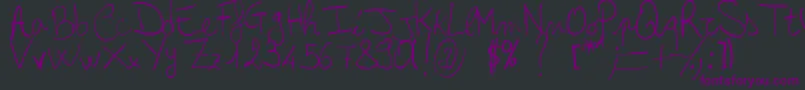 ArcangelosWords Font – Purple Fonts on Black Background