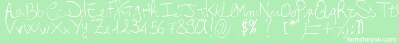 ArcangelosWords Font – White Fonts on Green Background