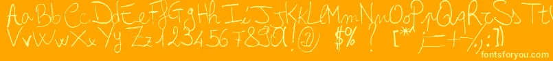 ArcangelosWords Font – Yellow Fonts on Orange Background