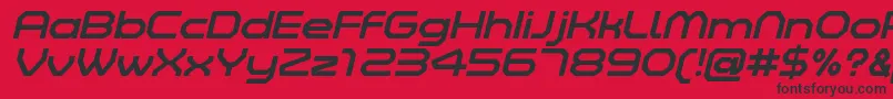 ZeltaSixItalicDemo Font – Black Fonts on Red Background